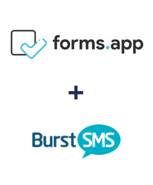forms.app ve Burst SMS entegrasyonu