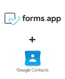 forms.app ve Google Contacts entegrasyonu