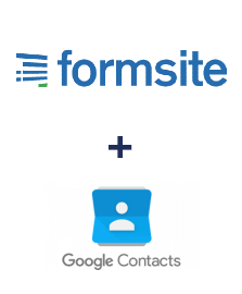 Formsite ve Google Contacts entegrasyonu