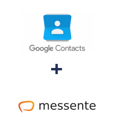 Google Contacts ve Messente entegrasyonu