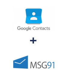 Google Contacts ve MSG91 entegrasyonu