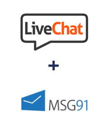 LiveChat ve MSG91 entegrasyonu