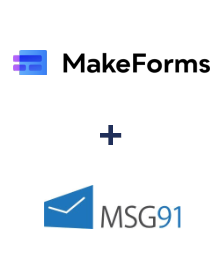 MakeForms ve MSG91 entegrasyonu
