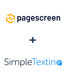 Pagescreen ve SimpleTexting entegrasyonu