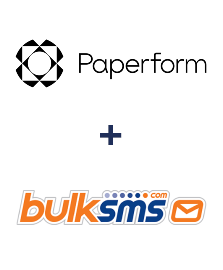 Paperform ve BulkSMS entegrasyonu