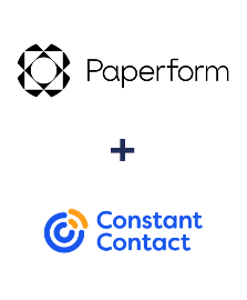 Paperform ve Constant Contact entegrasyonu