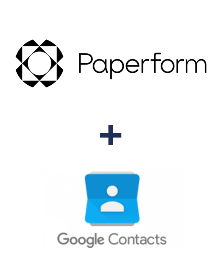 Paperform ve Google Contacts entegrasyonu