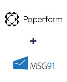 Paperform ve MSG91 entegrasyonu