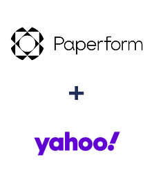 Paperform ve Yahoo! entegrasyonu