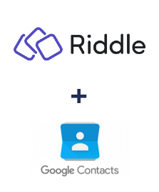 Riddle ve Google Contacts entegrasyonu