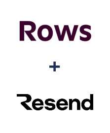Rows ve Resend entegrasyonu