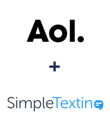 Інтеграція AOL та SimpleTexting